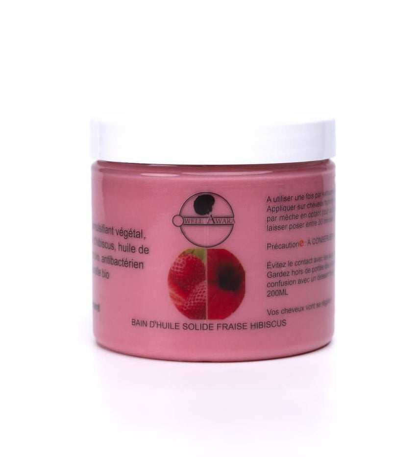 Bain d'huile fraise hibiscus