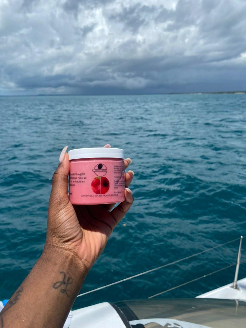 Bain d'huile fraise hibiscus